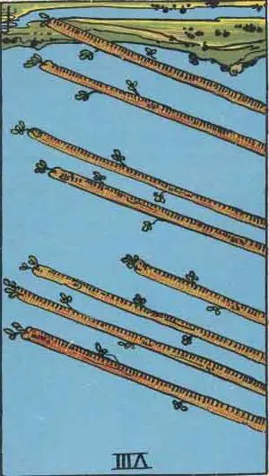 VIII of Wands (reversed)