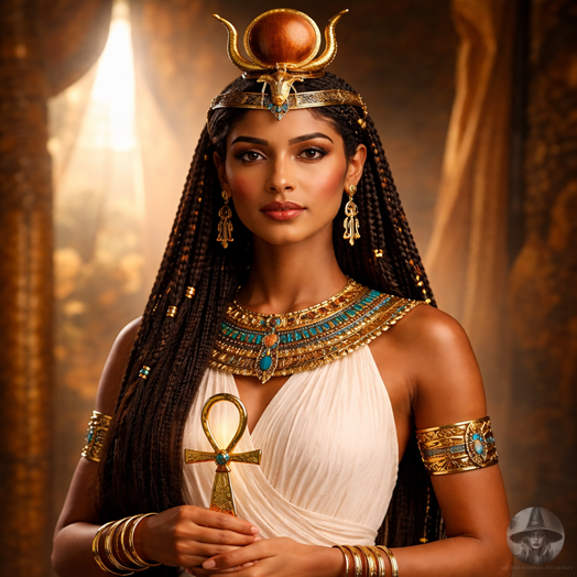 Isis with golden ankh Isis with golden ankh