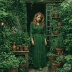 Serene moment in a garden doorway-sm