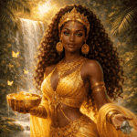 Oshun by the golden waterfall