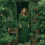 Serene moment in a garden doorway-sm